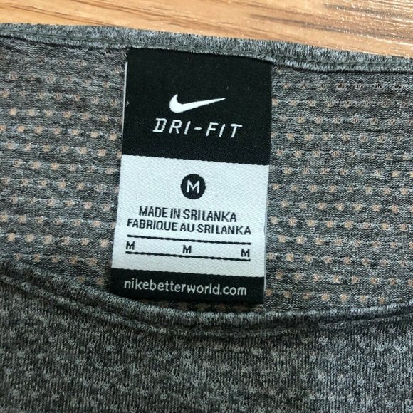 Nike Run Free Swoosh Tank Dri-Fit Mesh Shirt Women's M Cropped Short Sleeve EUC - Picture 4 of 6